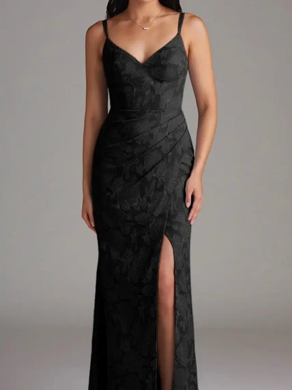 Azazie Leo Floral Burnout Dress